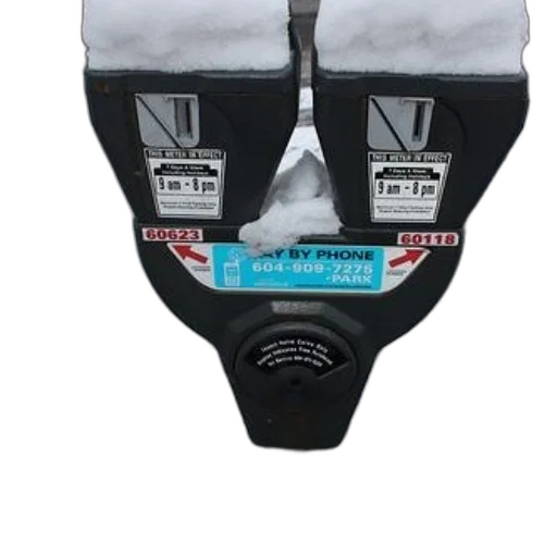 mask, jacket, umbrella, snow-covered, parking, meter, instructions, pay transparent PNG cut-out