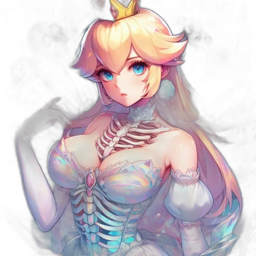 crown, dress, robot, mask, watercolor, pixel art, fantasy art, concept art transparent PNG cut-out