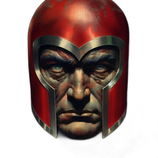 mask, face, crown, comic book art, concept art, 3d render, photorealistic, red transparent PNG cut-out