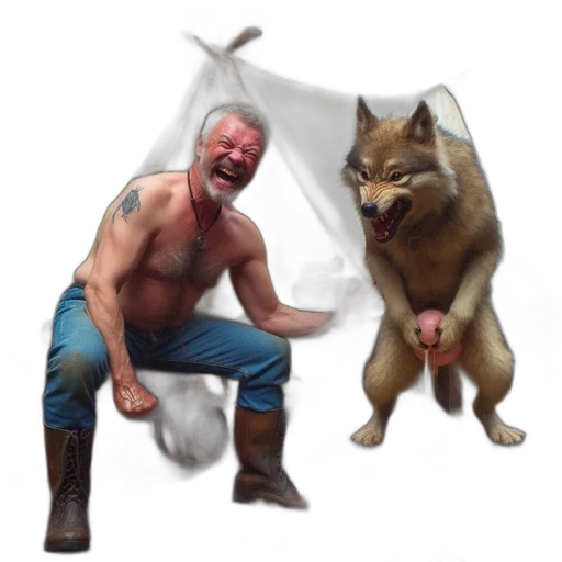 animal, creature, weapon, concept art, fantasy art, photorealistic, pixel art, man transparent PNG cut-out