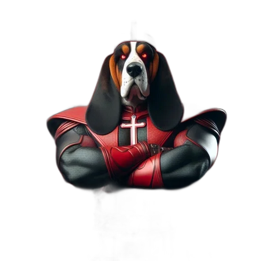 animal, concept art, 3d render, comic book art, cartoon, anthropomorphic, dog, distinctive transparent PNG cut-out