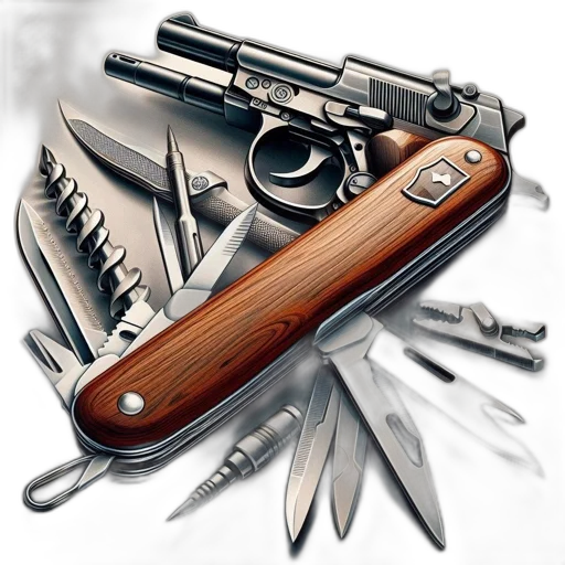 weapon, 3d render, photorealistic, concept art, elegant, swiss, army, knife transparent PNG cut-out