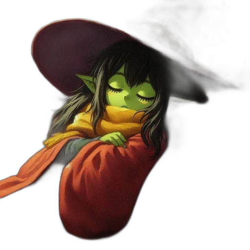 hat, mask, staff, concept art, fantasy art, pixel art, watercolor, fog transparent PNG cut-out