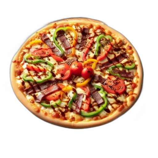 food, crown, 3d render, photorealistic, pixel art, enticing, pizza, wooden transparent PNG cut-out