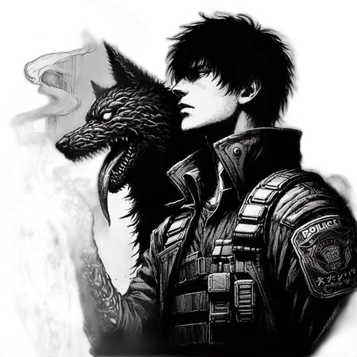 dragon, animal, jacket, mask, fantasy art, concept art, cyberpunk, pixel art transparent PNG cut-out