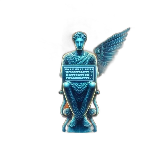 jewelry, furniture, vaporwave, 3d render, pixel art, concept art, blue, winged transparent PNG cut-out