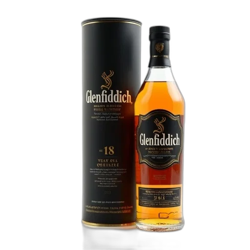 bottle, glenfiddich, year, old, single, malt, scotch, whisky transparent PNG cut-out