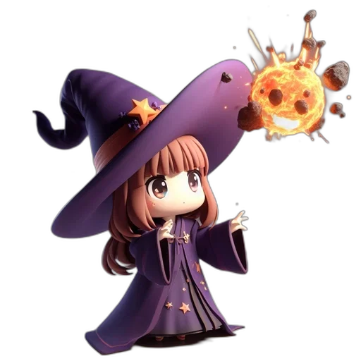 staff, hat, creature, weapon, concept art, 3d render, fantasy art, pixel art transparent PNG cut-out