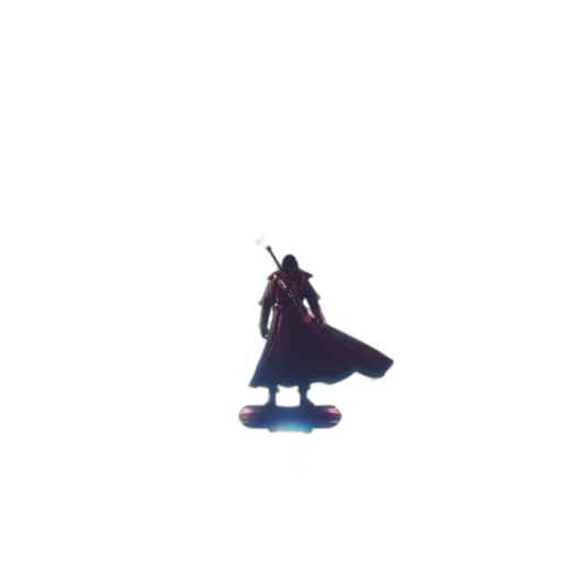 sword, staff, robot, weapon, pixel art, concept art, 3d render, vaporwave transparent PNG cut-out