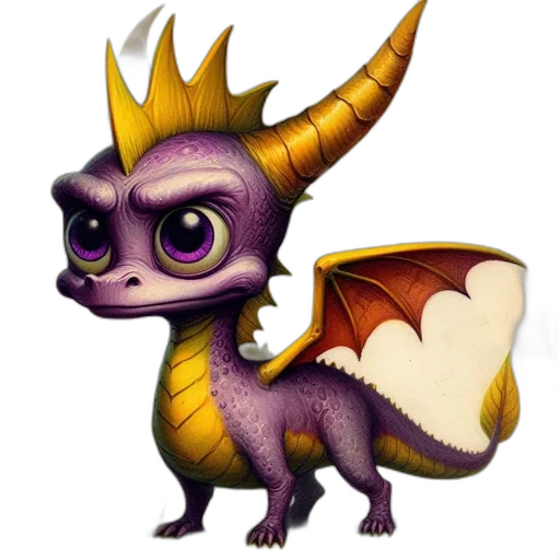 dragon, creature, animal, staff, fantasy art, concept art, pixel art, 3d render transparent PNG cut-out