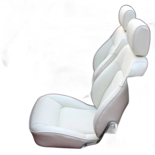 furniture, 3d render, photorealistic, interior, red, car, white, seats transparent PNG cut-out