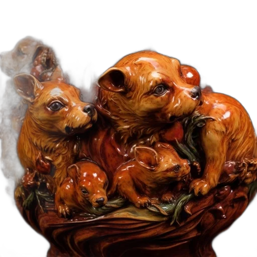 food, creature, mask, animal, concept art, photorealistic, 3d render, oil painting transparent PNG cut-out