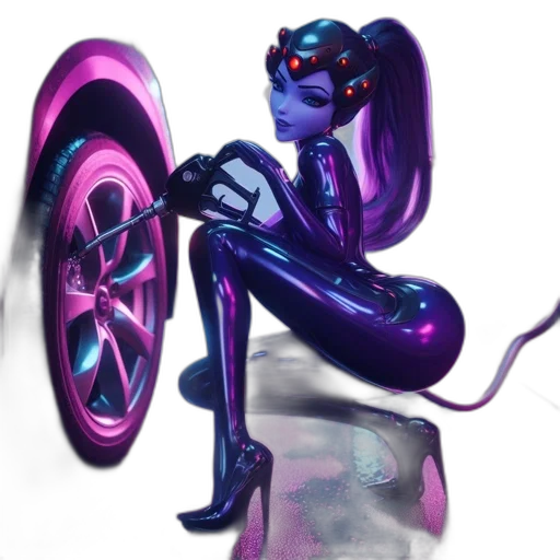 robot, jewelry, car, concept art, fantasy art, cyberpunk, 3d render, neon lights transparent PNG cut-out