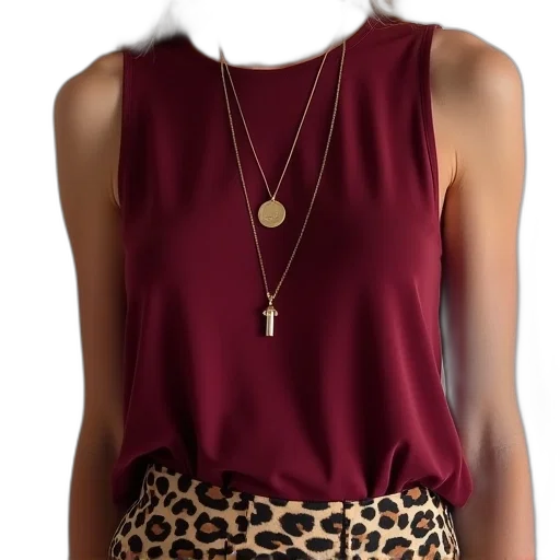 jewelry, dress, earth tones, red transparent PNG cut-out