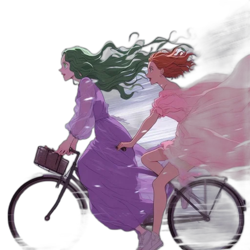 dress, concept art, watercolor, comic book art, vaporwave, fog, rain, outer space transparent PNG cut-out