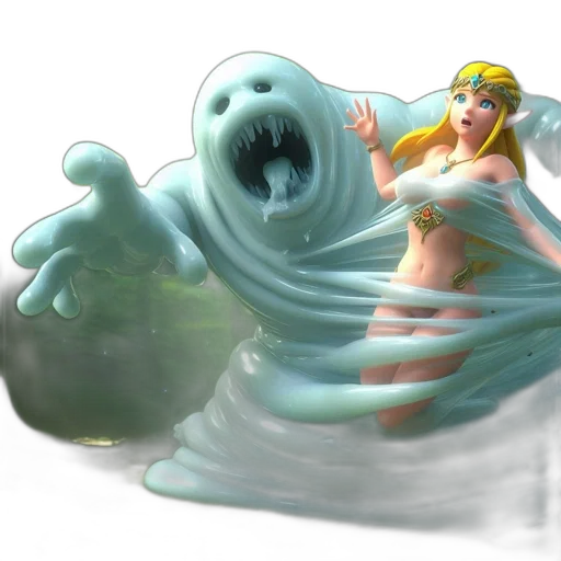 creature, concept art, 3d render, fantasy art, comic book art, underwater, fog, snow transparent PNG cut-out