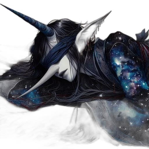 dragon, creature, animal, fantasy art, concept art, watercolor, photorealistic, outer space transparent PNG cut-out