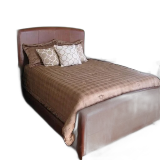 furniture, crown, 3d render, photorealistic, earth tones, cozy, bedroom, brown transparent PNG cut-out
