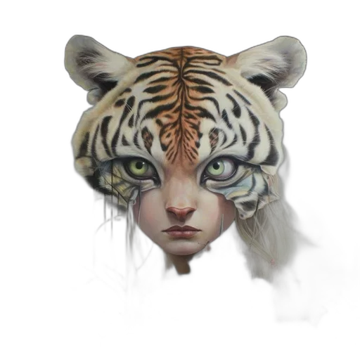 animal, creature, mask, face, fantasy art, photorealistic, 3d render, concept art transparent PNG cut-out