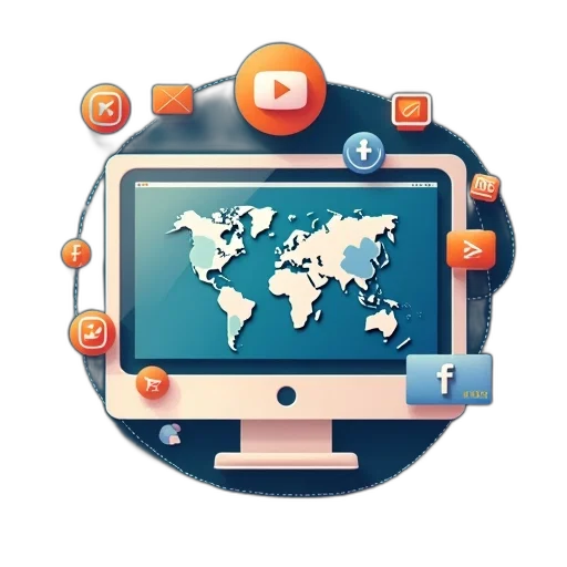 icons, internet, communication transparent PNG cut-out