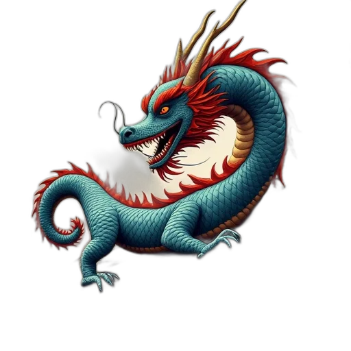 dragon, staff, fantasy art, concept art transparent PNG cut-out