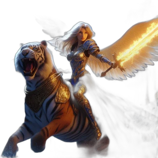 dragon, fantasy art, concept art, comic book art, 3d render, fire, armored, female transparent PNG cut-out