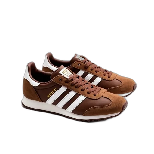 shoes, 3d render, pair, brown transparent PNG cut-out