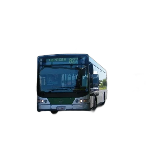staff, photorealistic, 3d render, concept art, green, white, bus, number transparent PNG cut-out