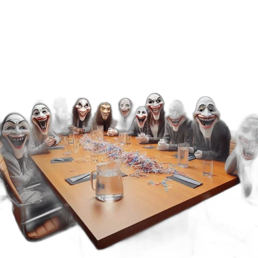 mask, face, concept art, 3d render, gathering, individuals, office, setting transparent PNG cut-out