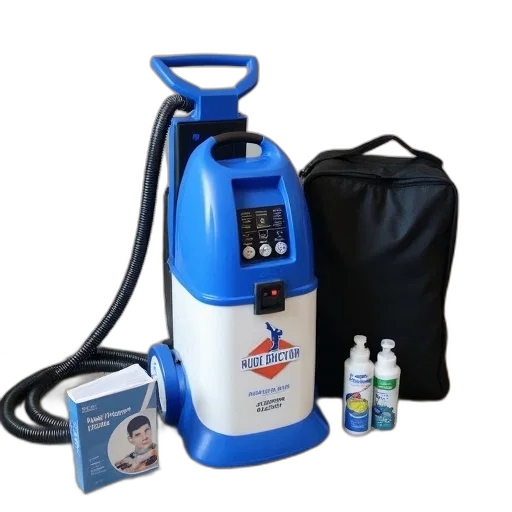 blue, white, rug, doctor, carpet, cleaning, machine, displayed transparent PNG cut-out