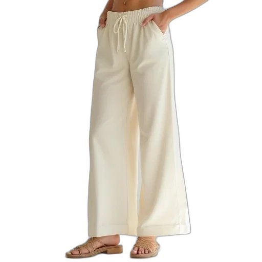 earth tones, womens, pants, trousers, wide, leg, kangsshortt, light transparent PNG cut-out