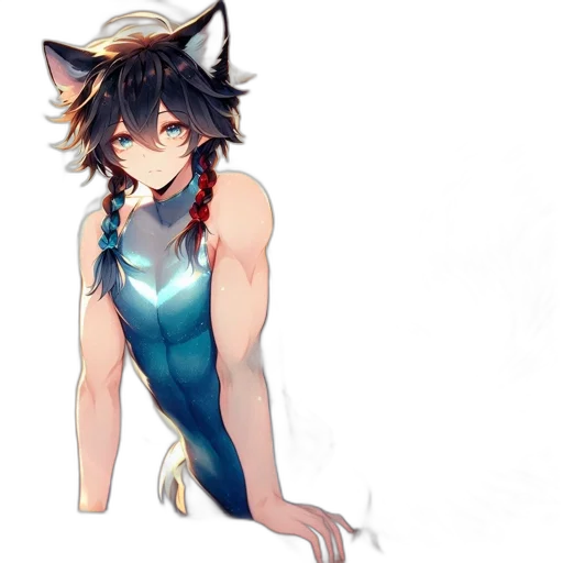 dress, creature, staff, animal, anime, pixel art, concept art, fantasy art transparent PNG cut-out