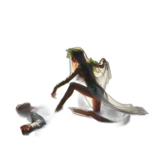 creature, weapon, concept art, fantasy art, pixel art, watercolor, underwater, fog transparent PNG cut-out