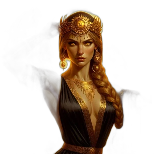 crown, jewelry, dress, fantasy art, concept art, comic book art, photorealistic, golden transparent PNG cut-out