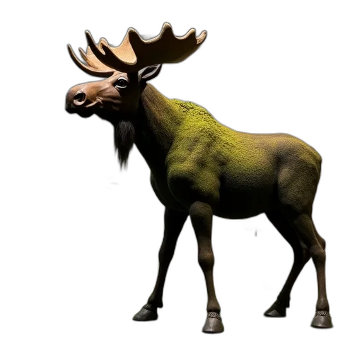 animal, creature, crown, staff, 3d render, concept art, photorealistic, fantasy art transparent PNG cut-out