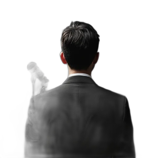 staff, face, jacket, robot, photorealistic, 3d render, concept art, fog transparent PNG cut-out