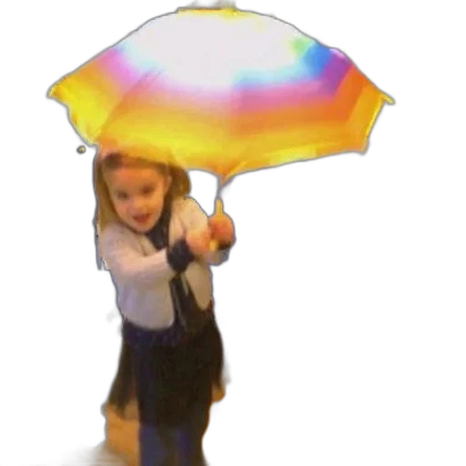 umbrella, jacket, hat, dress, 3d render, vaporwave, photorealistic, oil painting transparent PNG cut-out