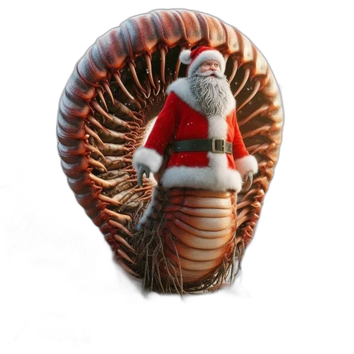 animal, creature, hat, dragon, 3d render, photorealistic, concept art, santa transparent PNG cut-out