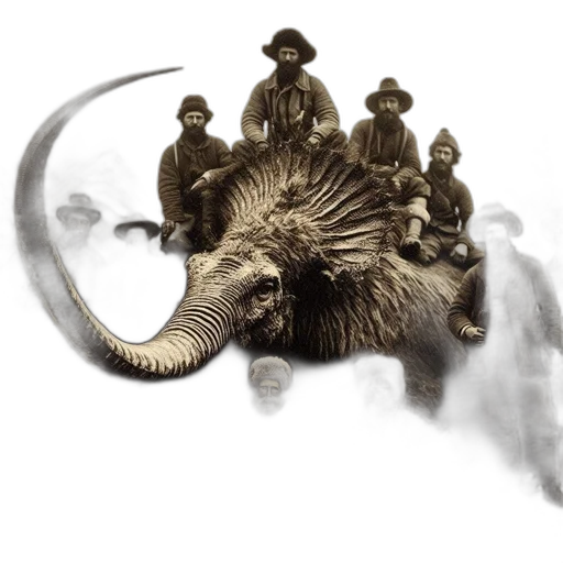 dragon, hat, animal, creature, concept art, fantasy art, fog, sepia-toned transparent PNG cut-out