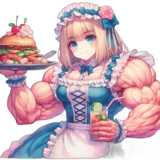food, weapon, robot, dress, pixel art, anime, concept art, vaporwave transparent PNG cut-out