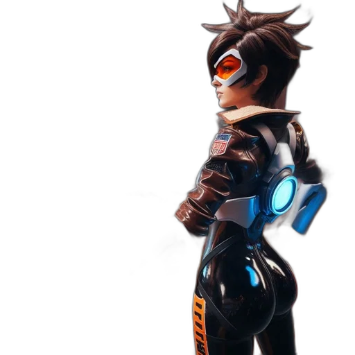 robot, jacket, mask, 3d render, concept art, cyberpunk, cartoon, character transparent PNG cut-out