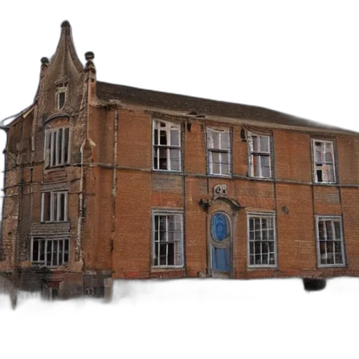 building, 3d render, photorealistic, undefined transparent PNG cut-out