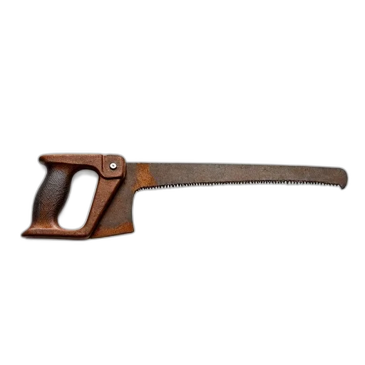 weapon, staff, sword, furniture, new, unused, handsaw, clean transparent PNG cut-out