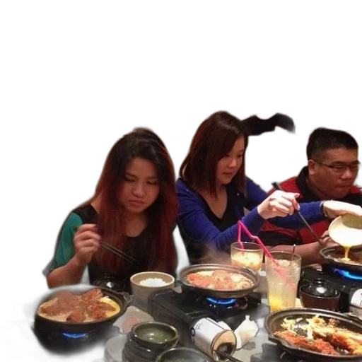 food, group, people, enjoying, meal, together, restaurant, various transparent PNG cut-out