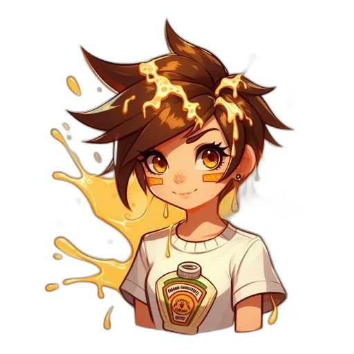 pixel art, anime, cartoon, fantasy art, golden, animated, character, brown transparent PNG cut-out