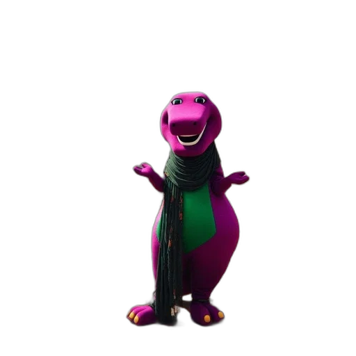 dragon, creature, animal, dress, 3d render, concept art, vaporwave, purple transparent PNG cut-out