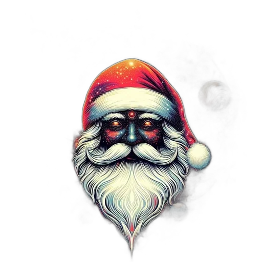 hat, photorealistic, fantasy art, pixel art, concept art, artistic, depiction, santa transparent PNG cut-out