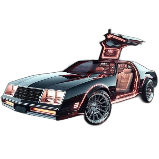 car, robot, concept art, 3d render, photorealistic, pixel art, futuristic, glowing transparent PNG cut-out
