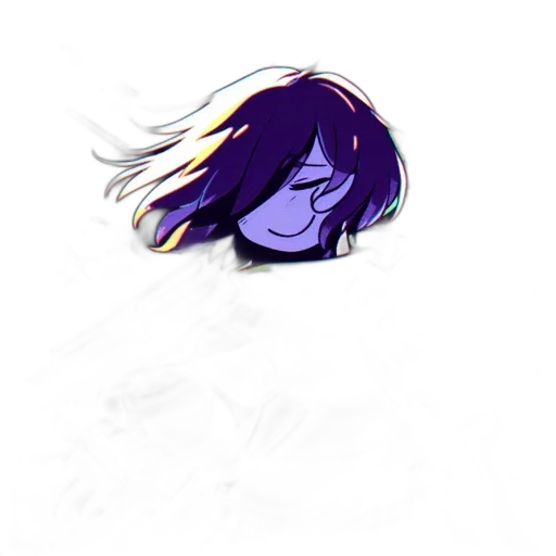 hair, face, mask, creature, pixel art, watercolor, concept art, anime transparent PNG cut-out