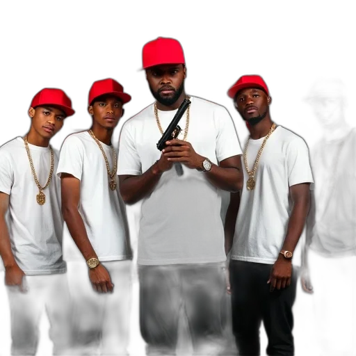 concept art, group, young, men, posing, photo, front, dan transparent PNG cut-out